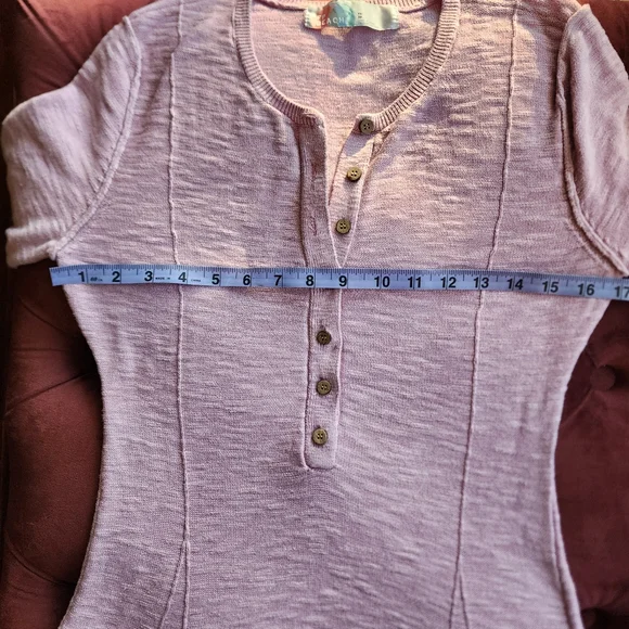 Free People Beach Size XS Miles of Henley Cotton Long Sleeve Maxi Dress - Picture 3 of 6